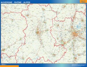 Auvergne Rhone Alpes Große Karte