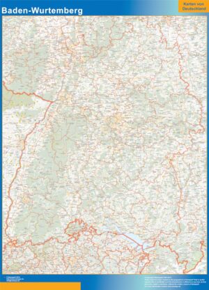 Baden-Wurtemberg Große Karte