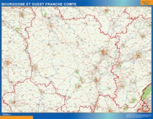 Bourgogne Franche Comte Große Karte