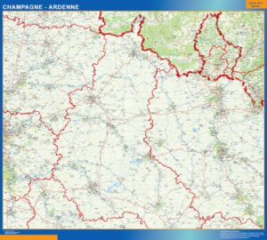 Champagne Ardenne Große Karte