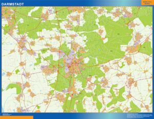 Darmstadt Große Karte in Deutschland