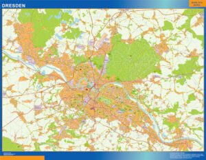 Dresden Große Karte in Deutschland