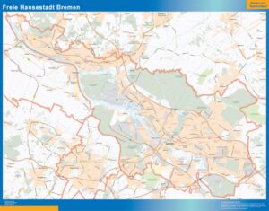 Freie Hansestadt Bremen Große Karte