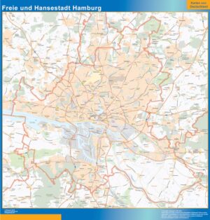 Freie und Hansestadt Hamburg Große Karte