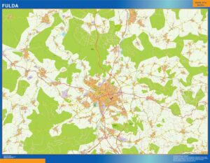 Fulda Große Karte in Deutschland