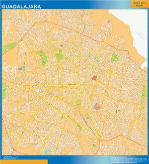 Guadalajara Centro Große Karte Mexiko