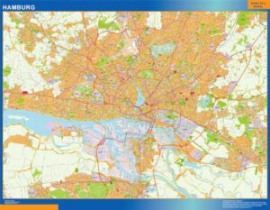 Hamburg Große Karte in Deutschland