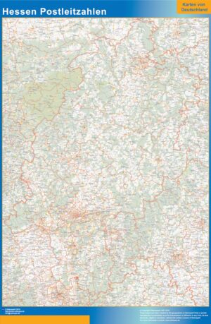 Hessen Postleitzahlen Große Karte