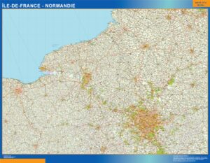Ile De Frankreich Normandie Große Karte
