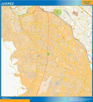 Juarez Centro Große Karte Mexiko