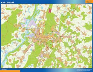 Karlsruhe Große Karte in Deutschland
