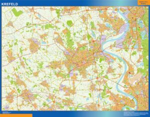 Krefeld Große Karte in Deutschland