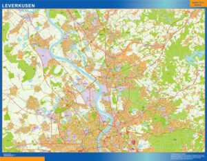 Leverkusen Große Karte in Deutschland
