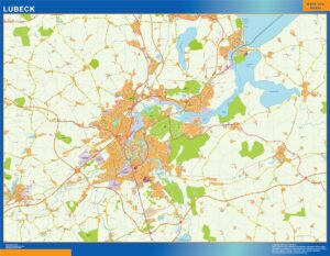 Lubeck Große Karte in Deutschland