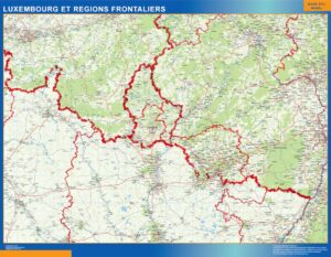 Luxembourg Regions Frontaliers Große Karte