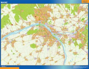 Mainz Große Karte in Deutschland