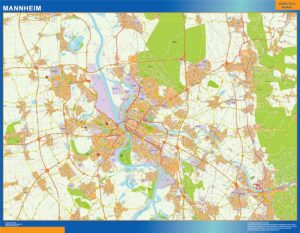 Mannheim Große Karte in Deutschland