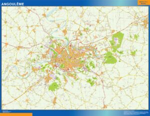 Große Karte von Angouleme Frankreich
