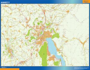 Große Karte von Annecy Frankreich