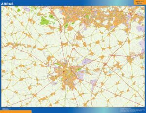 Große Karte von Arras Frankreich