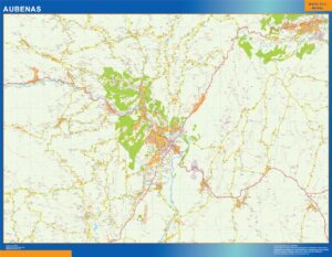 Große Karte von Aubenas Frankreich