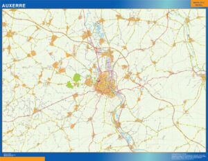 Große Karte von Auxerre Frankreich