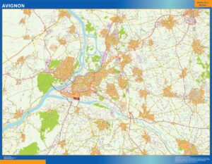 Große Karte von Avignon Frankreich