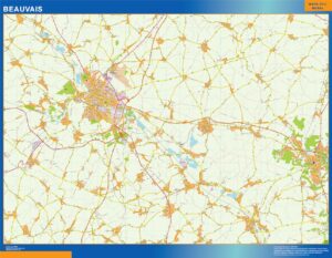 Große Karte von Beauvais Frankreich