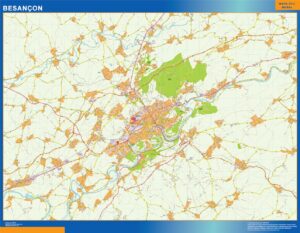 Große Karte von Besancon Frankreich