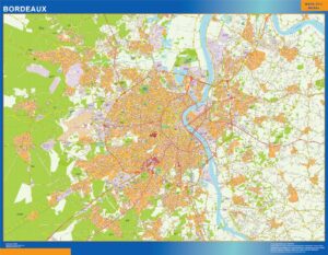 Große Karte von Bordeaux Frankreich