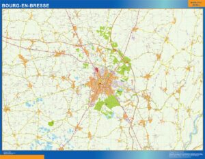 Große Karte von Bourg En Bresse Frankreich