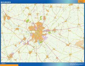 Große Karte von Bourges Frankreich