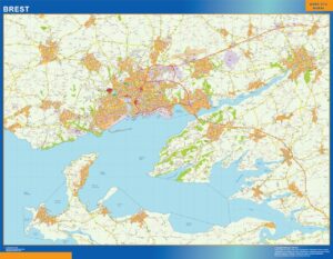 Große Karte von Brest Frankreich