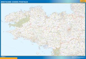 Große Karte von Bretagne Postleitzahlen