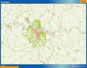 Große Karte von Cahors Frankreich