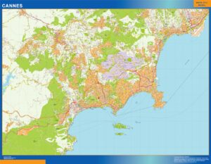 Große Karte von Cannes Frankreich