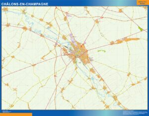 Große Karte von Chalons En Champagne Frankreich