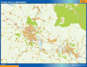 Große Karte von Charleville Mezieres Frankreich