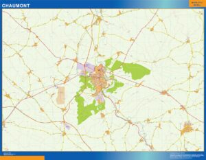 Große Karte von Chaumont Frankreich