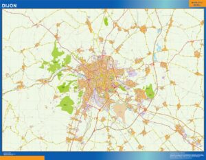 Große Karte von Dijon Frankreich