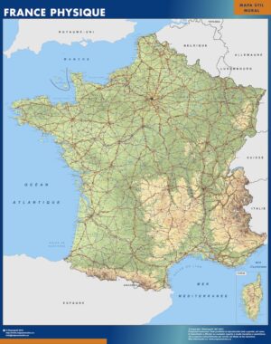 Große Karte von Frankreich physical