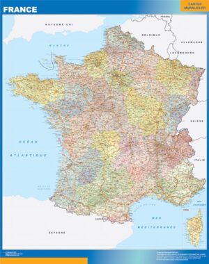 Große Karte von Frankreich political