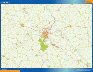 Große Karte von Gueret Frankreich