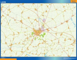 Große Karte von Laon Frankreich
