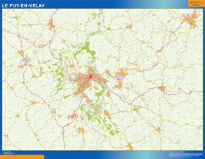 Große Karte von Le Puy Frankreich