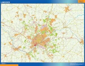 Große Karte von Limoges Frankreich