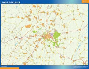 Große Karte von Lons Le Saunier Frankreich