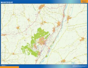 Große Karte von Manosque Frankreich