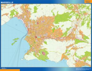 Große Karte von Marseille Frankreich