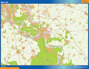 Große Karte von Melun Frankreich